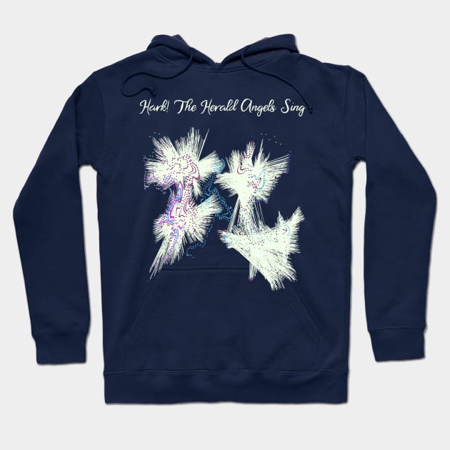 Hark! The Herald Angels Sing Christmas Abstract Hoodie by donovanh
